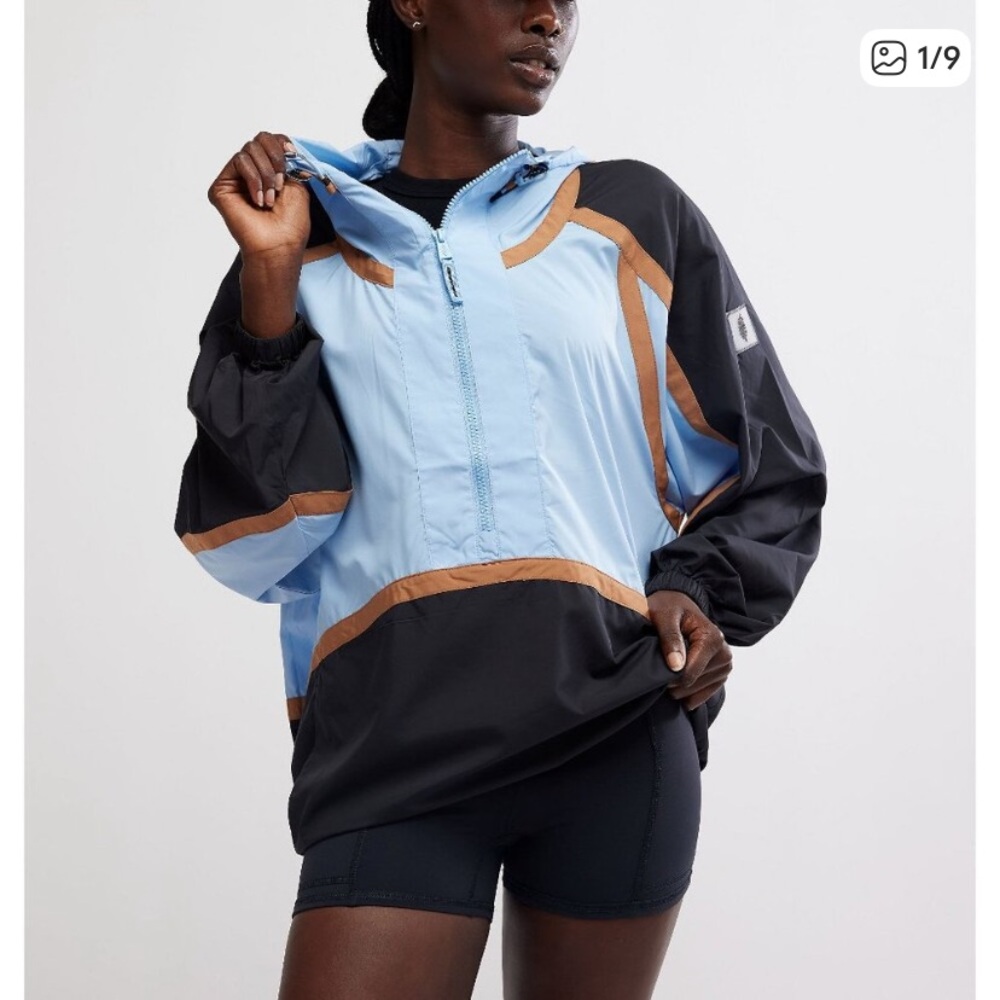 FP Movement by Free People Light Blue and Black Jacket